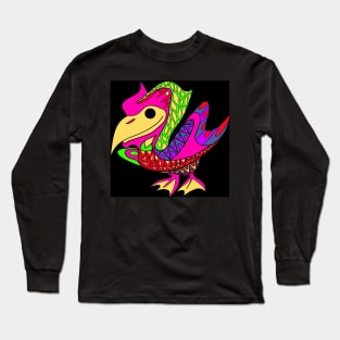 seagull pelican remix in ecopop totonac art wallpaper Long Sleeve T-Shirt